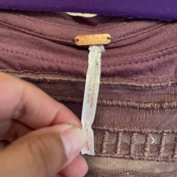 LUCKY BRAND DARK ROSE LONG SLEEVE BLOUSE - Picture 3 of 6